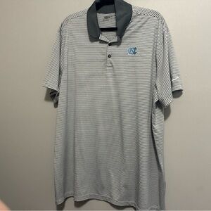 Nike Black and White Striped Polo Shirt North Carolina State